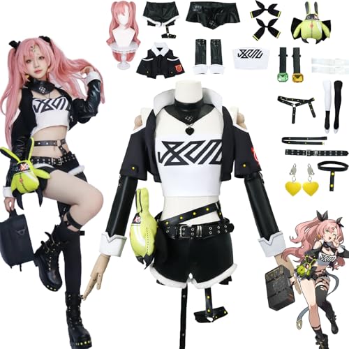 Daotutu Spiel Nicole Demara Zenless Zone Zero Cosplay Kostüm Outfit Rolle Corin Wickes Uniform Komplettset Set Halloween Karneval Party Dress Up Anzug mit Perücke (3XL) von Daotutu