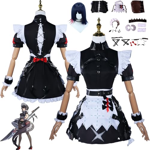 Daotutu Spiel Zenless Zone Zero Cosplay Kostüm Outfit Rolle Ellen Joe Cosplay Uniform Komplettset Set Halloween Karneval Party Dress Up Anzug mit Perücke (3XL) von Daotutu