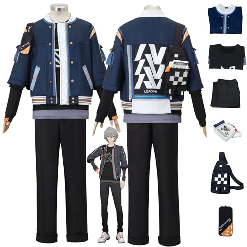 Daotutu Spiel Zenless Zone Zero Cosplay Kostüm Outfit Rolle Wise Cosplay Uniform Komplettset Set Halloween Karneval Party Dress Up Anzug mit Perücke (2XL) von Daotutu