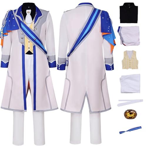 Daotutu Tsukasa Tenma Project Sekai Colourful Stage Cosplay Kostüm Outfit für Männer Jungen Anime Charakter Asahina Mafuyu Blau Jacke Uniform Set Halloween Karneval Party Dress Up Anzug (3XL) von Daotutu