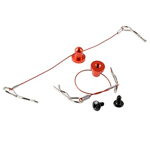 Darmlly 2 StüCk Anti-Verloren Karosserie HüLle Draht Clip Stift mit Schrauben Halter für //Arram/Axial 1/10 RC Auto Rot von Darmlly