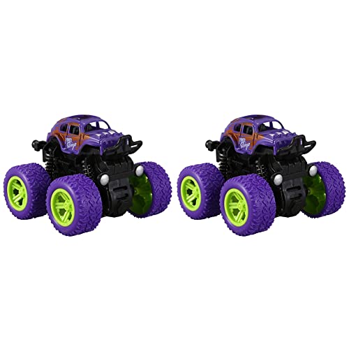 Darmlly 2X Mini 4Wd Trägheit Drehbares Auto Spielzeug Reibungs Kraft Vier RäDern Querfeldeln Wagen Diecast Modell von Darmlly