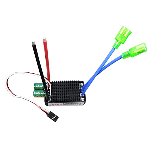 Darmlly High Power 12V 24V Wasserdichter Bidirektionaler RC ESC BüRste ESC für RC Auto und Boot 640A von Darmlly