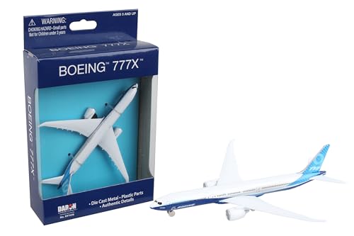 Daron Boeing 777X Commercial Aircraft Corporate Livery White and Blue Diecast Model Airplane von Daron