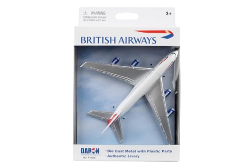 Herpa Aviation Toy Single Airplane British Airways A380, Kleiner Maßstab, Flugzeug Modell, Spielzeug Miniaturmodell aus Metall und Kunststoff - für Kinder ab 3 Jahren! von Daron