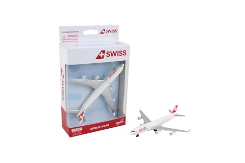 Herpa Aviation Single Airplane Swiss Airbus A340, kleiner Maßstab, Flugzeug Modell, Spielzeug Miniaturmodell aus Metall und Kunststoff - für Kinder ab 3 Jahren! von Daron