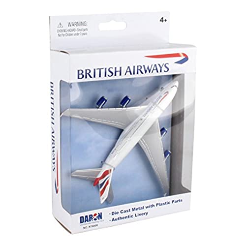 Herpa Aviation Toy Single Airplane British Airways A380, Kleiner Maßstab, Flugzeug Modell, Spielzeug Miniaturmodell aus Metall und Kunststoff - für Kinder ab 3 Jahren! von Daron