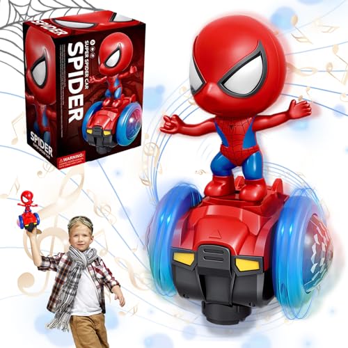 Darryy Spider Stunt Spielzeugauto, Auto Spielzeug, Angesagtes Spielzeug für Kinder 3-9 Jahre, Spielzeug mit Lichtern und Geräuschen,Spielzeug ab 3-9 Jahre Junge Mädchen von Darryy