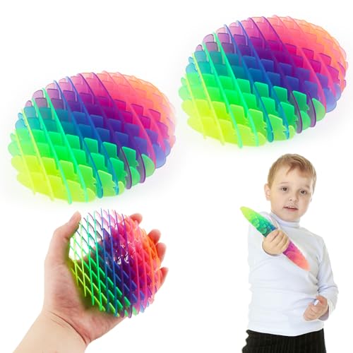 Darryy Fidget Wurm Spielzeug, 2 Stück Fidget Toys, Anti Stress Spielzeug, Sensorisches Stressabbau, Sensory Toys für Erwachsene und Kinde (Regenbogenfarben) von Darryy