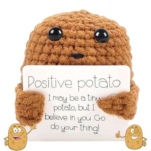 Darryy Pocket Hug Positive Kartoffel, Positive Potato Pocket Hug Geschenk, Mutmacher Geschenk, Mini-Plüsch Figuren Lustige Potato Puppe, Beste Freundin Geschenke für Partner Familie Freunde Patienten von Darryy