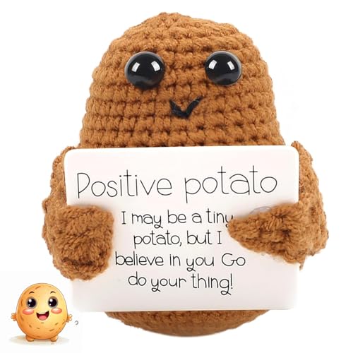 Darryy Pocket Hug Positive Kartoffel, Positive Potato Pocket Hug Geschenk, Mutmacher Geschenk, Mini-Plüsch Figuren Lustige Potato Puppe, Beste Freundin Geschenke für Partner Familie Freunde Patienten von Darryy