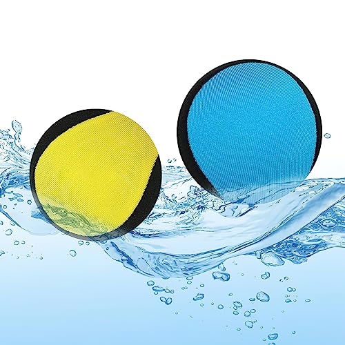 Darryy Wasser Bouncing Ball, 2 Stück Wasserball, Strandspielzeug, Beachball Set, Strandspiele für Kinder, Jugendliche und Erwachsene, Schnell Trocknender Lycra-Ball von Darryy