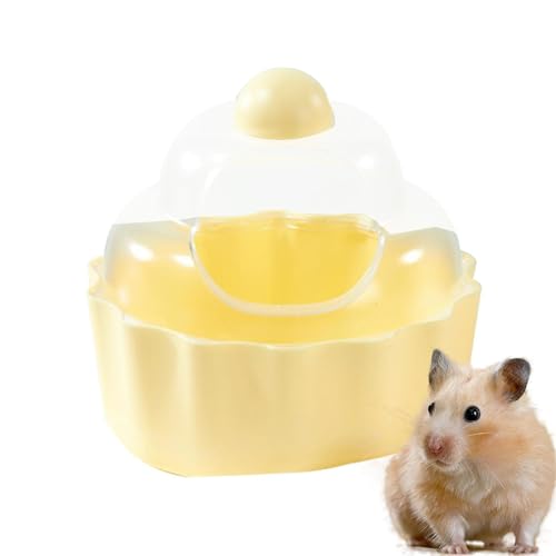 Darwaza Hamstertoilette,Hamstertoilette, Kuchenförmiges Kleintier-Lebensraum-Dekor, Auslaufsicherer, Stabiler, transparenter Hamster-Sandkasten für Rennmäuse, Igel, Eichhörnchen und andere Kleintiere von Darwaza