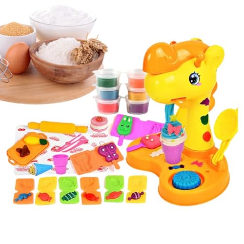 Darwaza Knetmasse-Set | Fun Play Dough Küchenkreationen | Nudelmaschine Eiscreme Party Play Food Set für Kinder Kinder Pretend Play Dough Toys von Darwaza