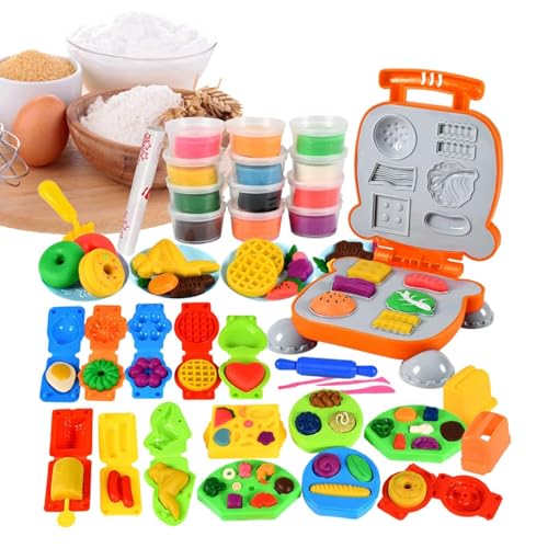 Darwaza Spielteig-Kits | Buntes Knetwerkzeug-Set,Dough Kitchen Creations Spielset für Mädchen, Geburtstag, Wochenendparty, Geschenk für Kinder von Darwaza