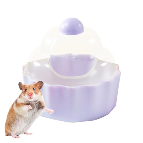 Hamster-Katzentoilette, Hamster-Sandkasten,Kuchenförmiger Chinchilla-Saunaraum | Auslaufsicherer, stabiler, transparenter Hamster-Sandkasten für Rennmäuse, Igel, Eichhörnchen und andere Kleintiere von Darwaza