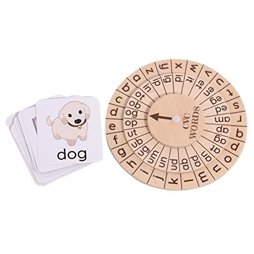 Kurzer Vokal aus Holz, pädagogisches Alphabet-Spielzeug,Lernspielzeug für Vorschulkinder in Plattenspielerform | Zusammenpassende Buchstaben-Spielzeug-Flash-Karten für Kinder, pädagogisches Alphabet-K von Darwaza