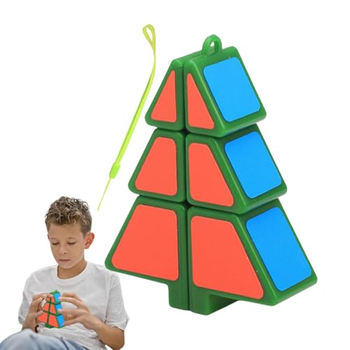 Würfelanhänger,Weihnachtsbaumpuzzle,Weihnachtsbaumform Speed ​​Cube 1X2X3 Weihnachtsbaumwürfel - Speed ​​Tree Puzzle Glatter speziell geformter Würfel Weihnachtsbaumwürfel Weihnachtsbaumdekoration von Darwaza