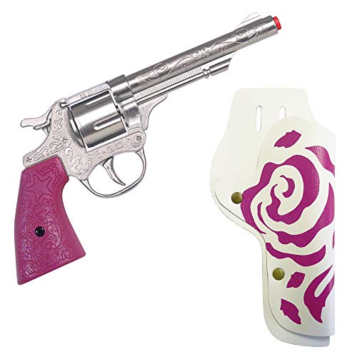 Das Kostümland Gonher 180/2F Cowgirl Western Pistole - Gun Rosse - Silber Pink - Wilder Westen Junggesellinnenabschied Karneval von Das Kostümland