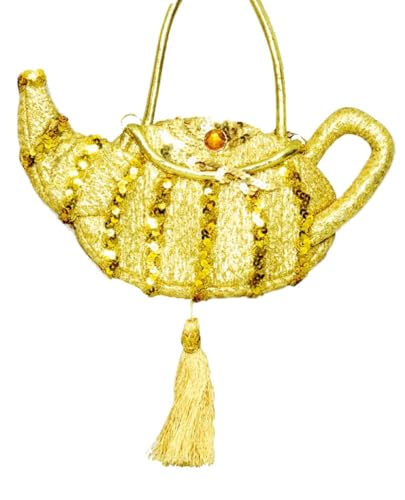 Das Kostümland Handtasche Wunderlampe zum Märchen Kostüm 1001 Nacht - Gold - arabisch orientalisch Flaschengeist Kostüm Zubehör Karneval Fasching Mottoparty JGA Theater von Das Kostümland