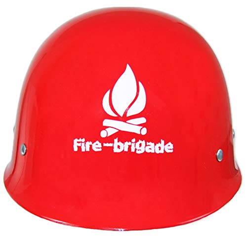 Feuerwehr Helm Massiv zum Kostüm - Feuerwehrmann Erwachsene Fasching Karneval stabile Ausführung Fire Fighter Brigade von Das Kostümland