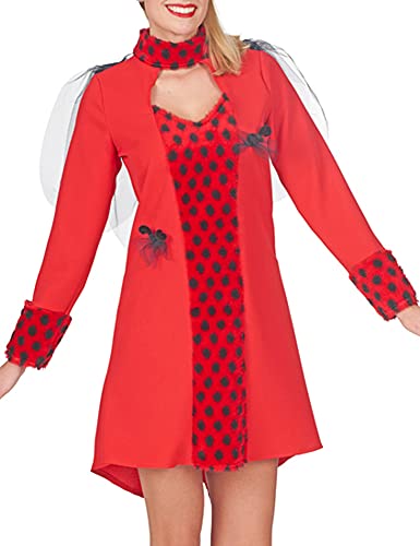 Marienkäfer Bella Kostüm Kleid für Damen - Rot/Schwarz Gr. 44/46 von Das Kostümland