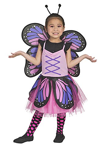 Schmetterling "Belle" Kostüm für Mädchen | Pink - Kinderkostüm Elfe mit Flügeln Butterfly Kinderkostüm Märchen Fairytale Verkleidung Kleid Tierkostüm 8-12 Jahre von Das Kostümland