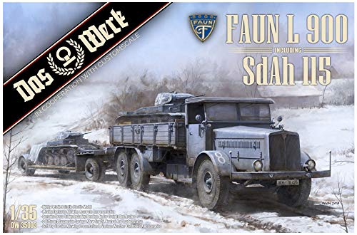 DAS WERK DW35003 1/35 Faun Fahrzeuge L900 incl. SdAnh 115, Mehrfarbig von Das Werk