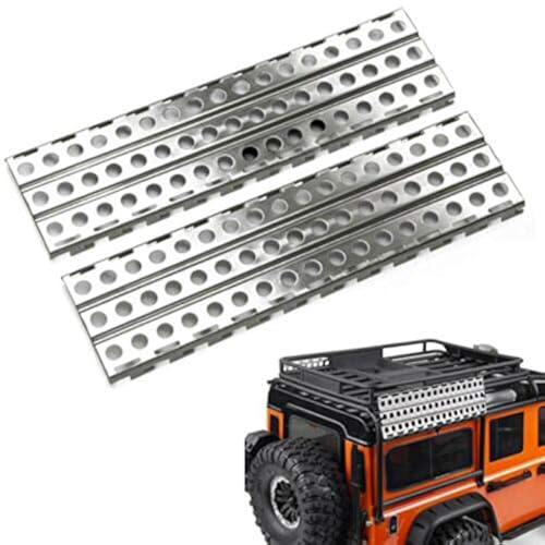 Dasing 2 StüCke RC Sandleiter - Langlebige Metall Sandleiter Leiterplatte Edelstahl Sand Leitern Bord für Axial SCX10-4 D90 1/10 RC Crawler Auto von Dasing