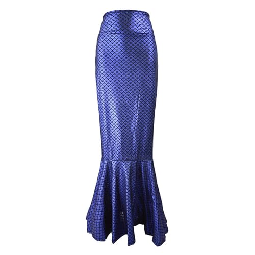 Dasongff Damen Meerjungfrauen Rock Glitzer Pailletten WickelrockTüllrock Fischschwanz Lustige Maxirock für Karneval Kostüm Prom Abendkleid Prinzessin Cosplay Party Halloween Skirt von Dasongff