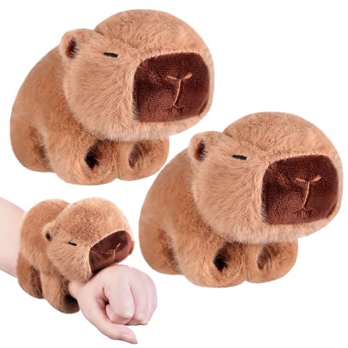 2 Stücke Capybara Schnapparmband Kinder Capybara Plüschtier Puppe Plüschtiere Armband Capybara Kuscheltier Schnapparmband Geschenk für Kinder Und Freunde Kindergeburstag Schulanfang Party Mitgebsel von DatingShiny