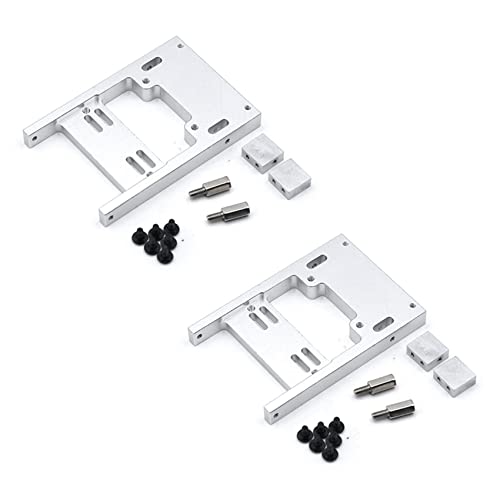 Dawafit 2X 1/16 RC Auto Metall Lenk Servo Lager Upgrade Feste Halterung für B1 B14 B16 B24 C24 C14 RC Auto Silber von Dawafit