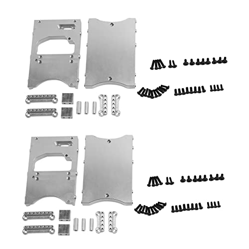 Dawafit 2X Metalllenk Servo Montierte Halterung Träger für MN D90 D91 D96 D99 MN90 MN99S 1/12 RC Auto, Silber von Dawafit