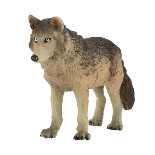 Dawutocap Miniatur Wolf Figur Spielzeuggeschenk Für Heimdekoration Und Bildungszwecke Aus Kunststoff In Cyan Oder Grau von Dawutocap