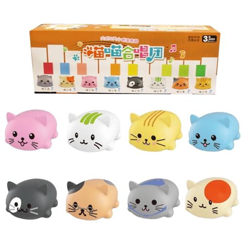 Dawutocap Interaktive Musik Haustier Spielzeug 8PCS Set Creative Scale Klavier Spielen Pädagogische Geschenk Für Kinder Erwachsene Sichere Silikonkatzen Musik Dawutocap Interaktive Musik Haustier Spielzeug 8PCS Set Creative Scale Klavier Spielen Pädagogische Geschenk Für Kinder Erwachsene Sichere Silikonkatzen Musik von Dawutocap