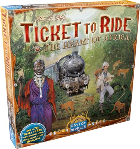 Days of Wonder Asmodee | UNbox Now Zug um Zug – Afrika | Map-Erweiterung | Familienspiel | Brettspiel | 2-5 Spieler | Ab 8+ Jahren | 45+ Minuten | Deutsch | Mehrsprachig Days of Wonder Asmodee | UNbox Now Zug um Zug – Afrika | Map-Erweiterung | Familienspiel | Brettspiel | 2-5 Spieler | Ab 8+ Jahren | 45+ Minuten | Deutsch | Mehrsprachig von Days of Wonder