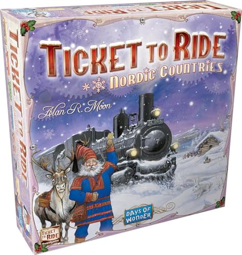 Days of Wonder , Ticket to Ride Nordic Countries Board Game , Ages 8+ , For 2 to 3 players , Average Playtime 30-60 Minutes von Days of Wonder