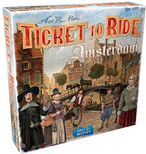 Days of Wonder,Ticket to Ride Amsterdam Board Game, Family Board Game, Board Game for Adults and Family, Train Game, Ages 8+, for 2 to 4 Players - Niederländische Sprache von Days of Wonder