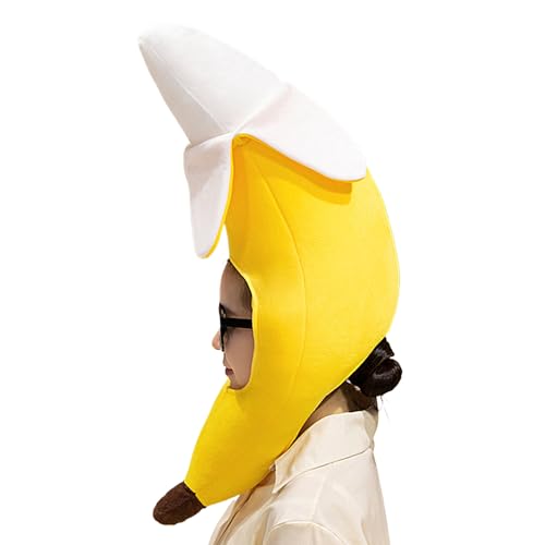 Dayysiuy Bananen Hut Kostüm - Kuscheliger Lustiger Neuartiger Bananen Hut | Weiches Gelbes Cosplay Kopfaccessoire Niedliches Fotozubehör Für Rollenspiel Halloween Partys Dayysiuy Bananen Hut Kostüm - Kuscheliger Lustiger Neuartiger Bananen Hut | Weiches Gelbes Cosplay Kopfaccessoire Niedliches Fotozubehör Für Rollenspiel Halloween Partys von Dayysiuy