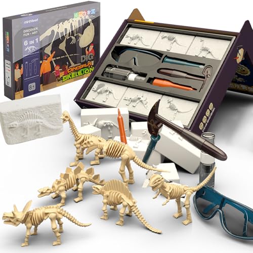 Dazhtu Dino Ausgrabungsset für Kinder, Dino Ausgrabungs Spielzeug Geschenke Kinder Experimentierset Dinosaurier Spielzeug Kit Ausgrabungsset Archäologie für ab 3 4 5 6 7 8 9 10 Jahre Junge Mädchen von Dazhtu