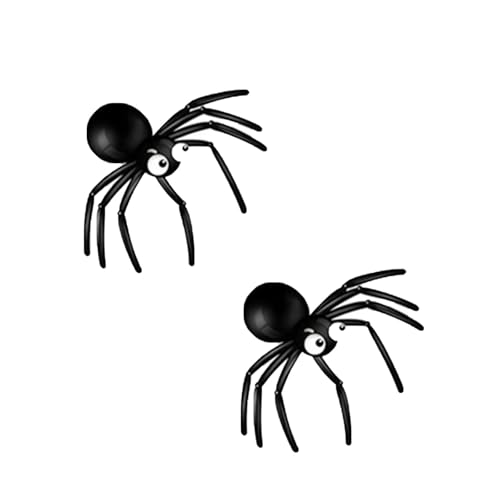 DazzJoy Halloween Spinne Luftballon Tiere Ballons, 2 Stück Schwarze Spinnen Ballon Tiere Groß, 3D Spinne Folienballon Tiere, Halloween Luftballons Spinnen für Horror Deko, Halloween Deko Kinder von Dazzjoy