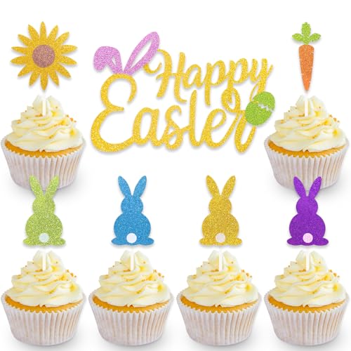 DazzJoy 19 Stk Osterhase Cupcake Topper von Dazzjoy