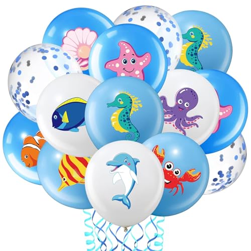 DazzJoy 20 Stück Meerestiere Deko Luftballon Tiere Ballons, Fisch, Krake, Delfin, Krabbe, Seepferdchen, Clownfisch, Seestern, Muscheln Luftballons Tiere Geburtstag, Meerestiere Helium Ballons Tiere DazzJoy 20 Stück Meerestiere Deko Luftballon Tiere Ballons, Fisch, Krake, Delfin, Krabbe, Seepferdchen, Clownfisch, Seestern, Muscheln Luftballons Tiere Geburtstag, Meerestiere Helium Ballons Tiere von Dazzjoy