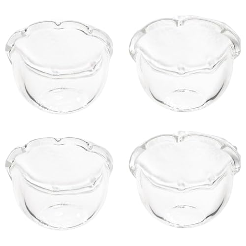 4PCS Mini Glass Bowls Lustige lebensee lebensee 1 12 -Skala -Puppenhauszubehör Kreativ DIY Dollhouse Mini Kochset, Transparenzpuppenhaus Küchenzubehör für Kinder tun, um das Spiel zu spielen, da von Dbvnnsy