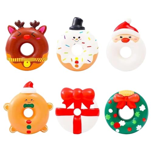 6pcs langsamer Aufstieg Stress Ball, niedliche Weihnachtsdonut -Squish -Spielzeug, Stressabbau -Squeeze -Spielzeug, weiche flexible Stressbälle für Erwachsene, Kinder Goodie Bags Füllstoffgesche von Dbvnnsy