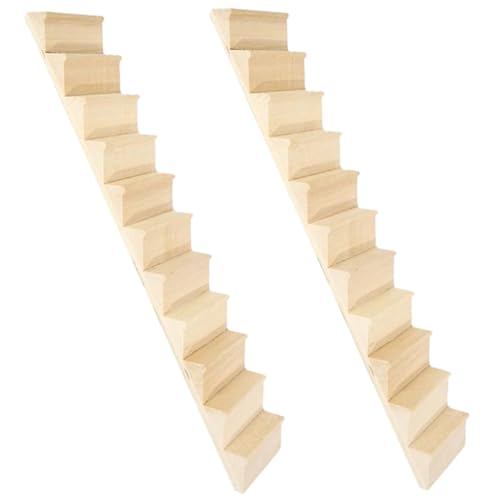 Dbvnnsy 2pcs Holzpuppenhaus Treppe 1:12 Dollhouse Treppe ohne Handlaufpuppenhaus Möbel DIY Accessoires Mini Möbel für Dollhouse Dekoration von Dbvnnsy