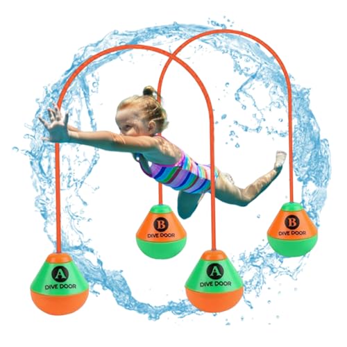 Dbvnnsy 2pcs Poolspiele, 1,5 m*5 cm Tauchtür Diving Sencies für Kinder Schwimmen, Unterwasser -Tauchtür Schwimmen durch Türschwimmspielzeug für Pool -Tauch -Ring -Tauchspiels von Dbvnnsy