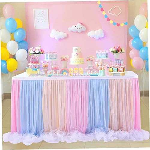 Dbvnnsy Regenbogen -Party -Tischrock für Themenparty, Babyparty Hochzeitstischrock, Regenbogentischrock für Rechtecktisch oder runder Tisch von Dbvnnsy