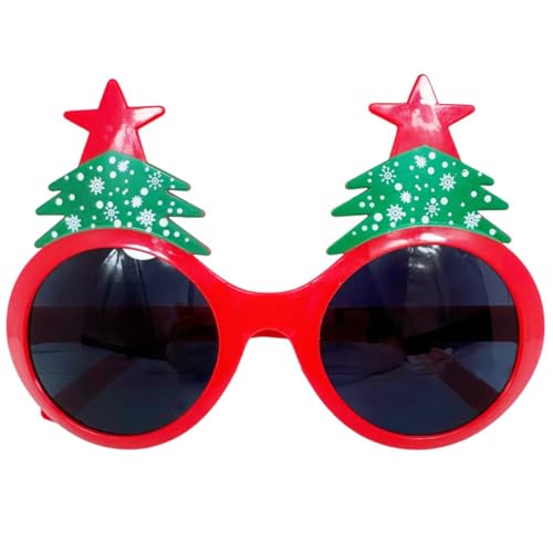 Dcaknri Einzigartige Urlaubsbrille für Weihnachtsfeiern, lustige Cartoon-Weihnachtsmann-Brille, Rahmen, Urlaub, Party, Kostüm, Brillen, Requisiten von Dcaknri