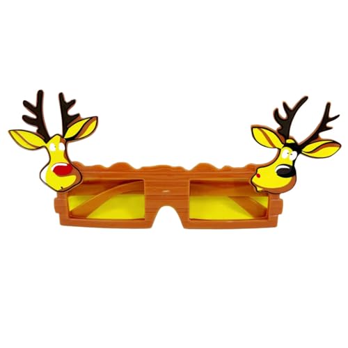 Dcaknri Einzigartige Urlaubsbrille für Weihnachtsfeiern, lustige Cartoon-Weihnachtsmann-Brille, Rahmen, Urlaub, Party, Kostüm, Brillen, Requisiten von Dcaknri